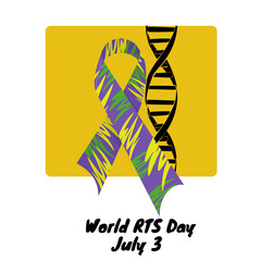 World RTS or Rubinstain Taybi Syndrome Day, poster, banner or flyer design idea