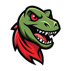 Fierce cartoon T-Rex mascot with approachable look vector illustration