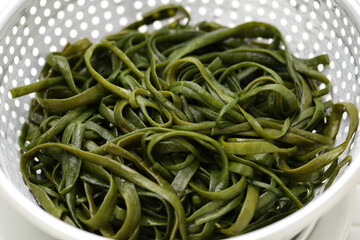 sea spaghetti ( Himanthalia elongata ), a delicious seaweed