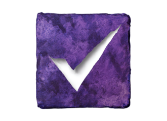 Checkbox grunge purple, web element