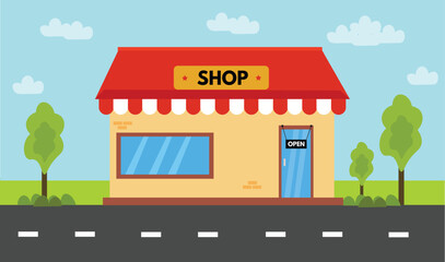 Shop design vector illustration
