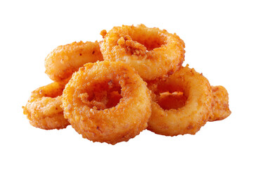 Crispy fried rings of battered squid.