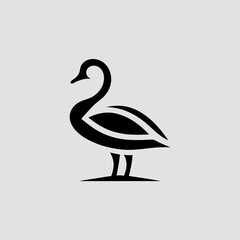 duck,  logo, vector template, perfect for a farm or natural business.