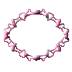 Cute 3D frame ornament in pink  blur effect 