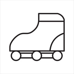 Roller skate icon line symbol. Premium quality isolated rollerskating element in trendy style.
