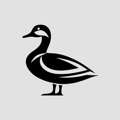 Logo vector duck design template for branding or packaging.