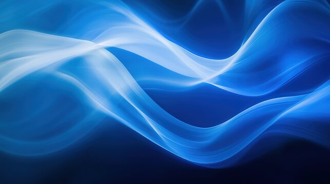 Abstract blue light patterns with soft gradients, evoking a futuristic and atmospheric aesthetic.
