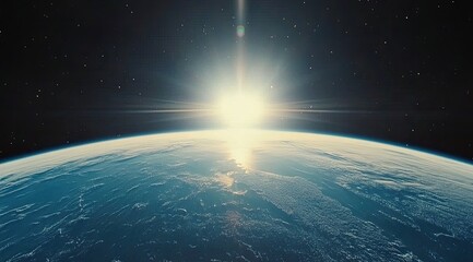 Earth sunrise from space