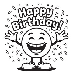 Man with happy birthday vector