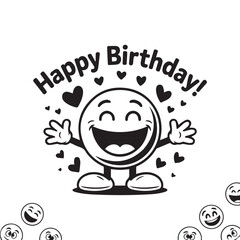 Man with happy birthday vector