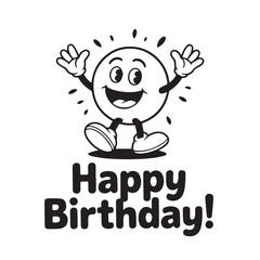 Man with happy birthday vector