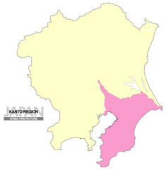 日本地図 関東地方 千葉県 県境無し 02