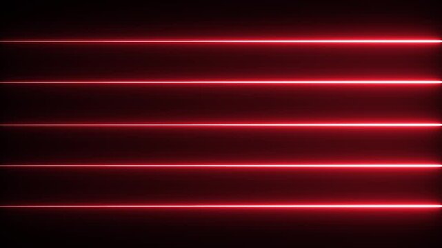 Abstract glowing red neon lines motion background. Neon lights blinking lines moving animation. colorful neon line moving on background.
