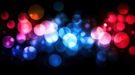 Abstract bokeh display of vibrant colors