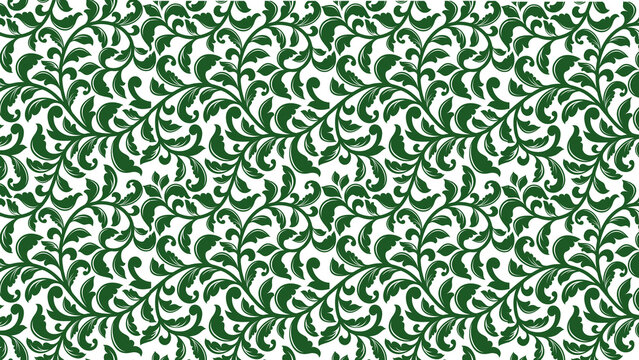 Elegant green damask pattern, perfect for adding a touch of classic sophistication to your designs.