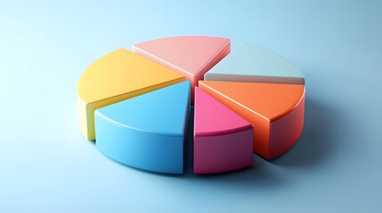 Obraz premium business pie chart with labels and clean layout,