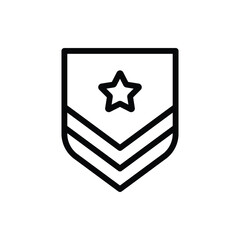 A vector graphic of a military sergeant's insignia featuring three chevrons and one star.