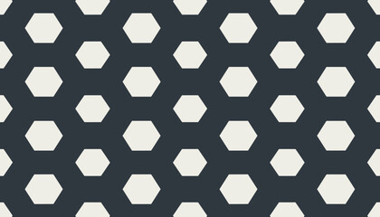 Naklejka premium Geometric hexagonal pattern in white on a dark navy background