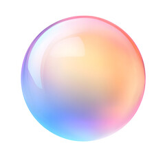 Obraz premium transparent gradient blob shape, pastel color tones, clean cutout