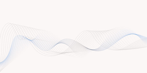 Abstract white background with flowing curved wavey  lines creating a wave  pattern design element effect for wallpaper background.