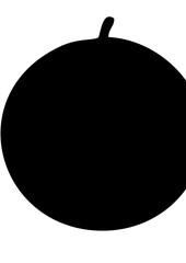 black silhouette of an apple