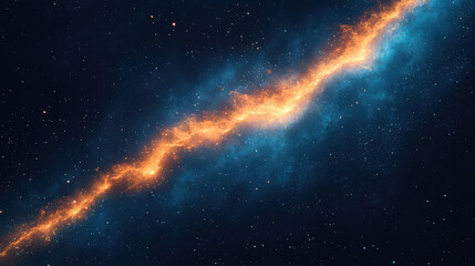 Stunning cosmic scene featuring vibrant nebula with orange and blue hues, set against backdrop of countless stars, evoking sense of wonder