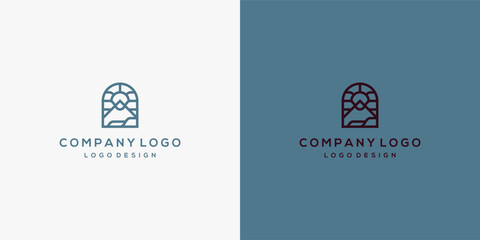 Modern Collection of Minimalist Landscape Icons and Brand Identity