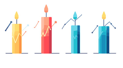 Colorful Financial Chart Representation Demonstrating Investment Growth Over Time