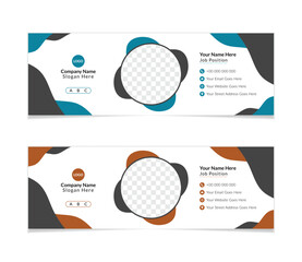 Creative Minimalist Email Signature Or Electronic Card Design Layout