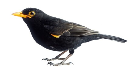 Black Bird with Yellow Beak