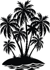 Fototapeta premium palm trees silhouettes