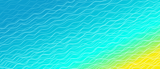 Blue Wave Abstract Background with hand drawn line art texture. Vector Illustration