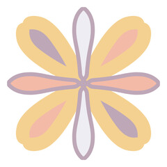 Tile square colorful flower abstract mandala floral vector illustration seamless repeat pattern