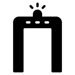 security screening icon solid icon	