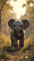 A single lit light bulb is prominently placed in the foreground of the image, with blurred people seated at tables in the background.