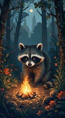 The image features a colorful bird perched on a ledge with autumn foliage and flowers in the background.