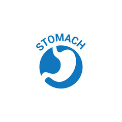 vector illustration of a circled stomach logo design.