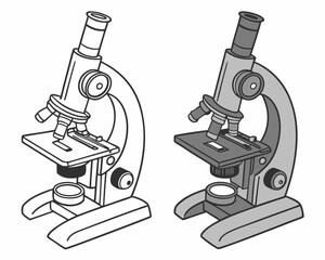 Creative Microscope Vector Illustration | Modern and Clean Design for Scientific Research, Medical Labs, and Educational Projects