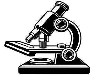 Creative Microscope Vector Illustration | Modern and Clean Design for Scientific Research, Medical Labs, and Educational Projects