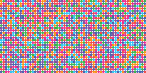 Round shape grid vibrant color background