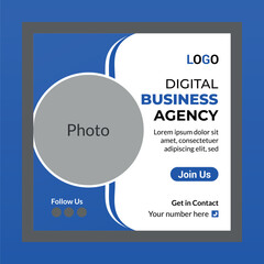 Fototapeta premium Digital business agency social media post design