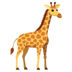 Obraz premium Cute cartoon giraffe illustration for kids