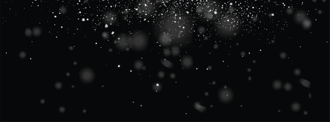 Realistic falling snowflake background illustration design