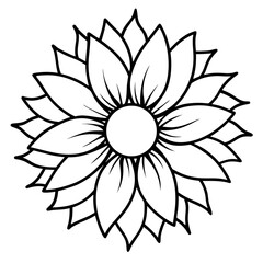 sunflower line art