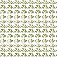 Seamless floral pattern vector texture with vintage flower illustration and ornamental design