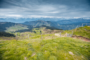 Germany, Bavaria, Allgaeu, mountain view at Riedberger Horn