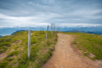 Germany, Bavaria, Allgaeu, mountain view at Riedberger Horn
