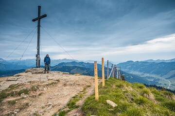 Germany, Bavaria, Allgaeu, mountain view at Riedberger Horn