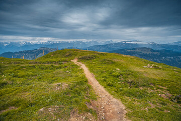 Germany, Bavaria, Allgaeu, mountain view at Riedberger Horn
