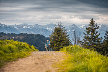 Germany, Bavaria, Allgaeu, mountain view at Riedberger Horn